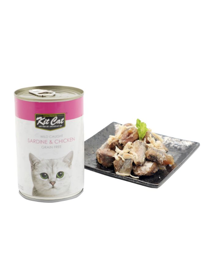 Kit Cat Wild Sardine with Chicken 400g | Healthy Wet Cat Food