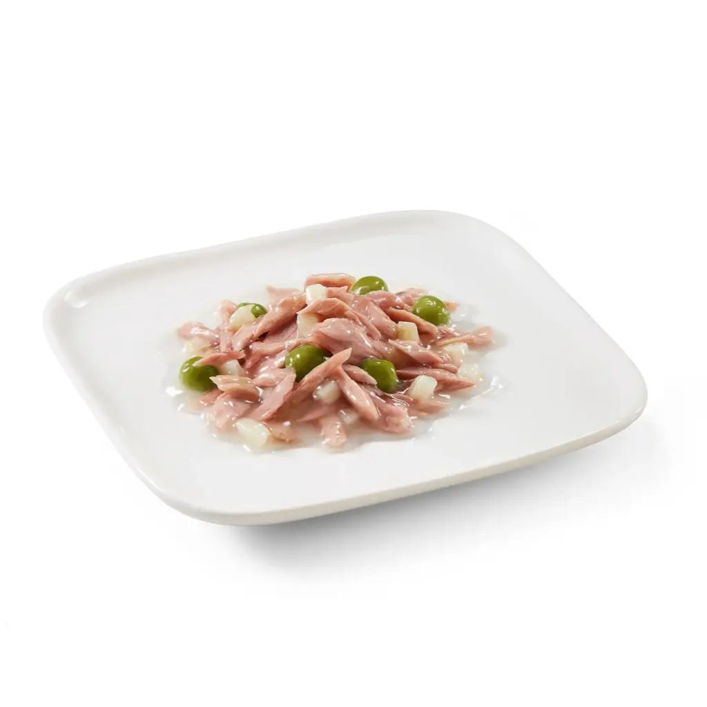 Schesir Dog Wet Food – Tuna & Peas, 85g Can, Pack of 14