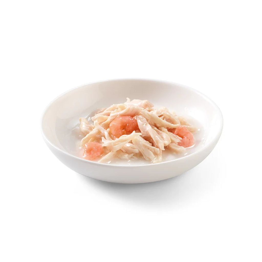 Schesir Cat Broth Wet Food Chicken with Shrimps – 14 Pack Can