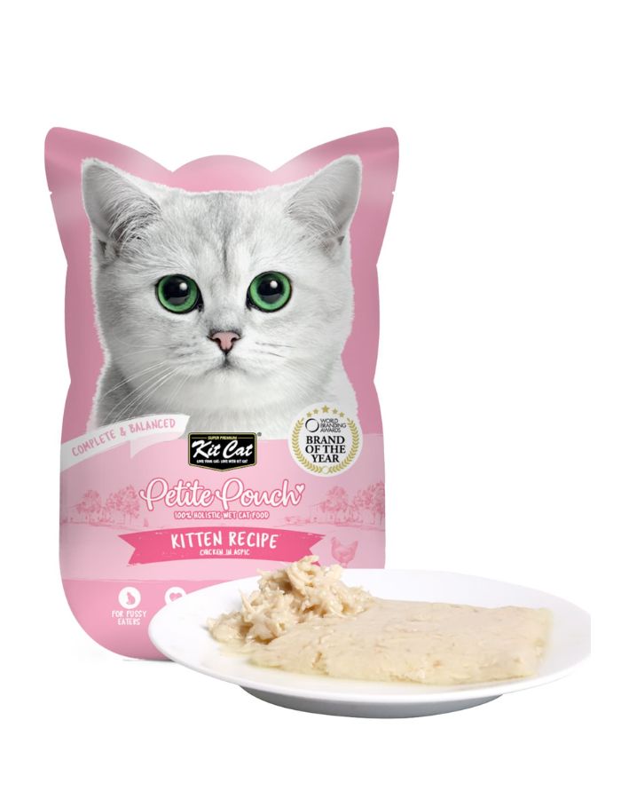 Kit Cat Petite Pouch Kitten Chicken Wet Food 70g (Pack of 12)