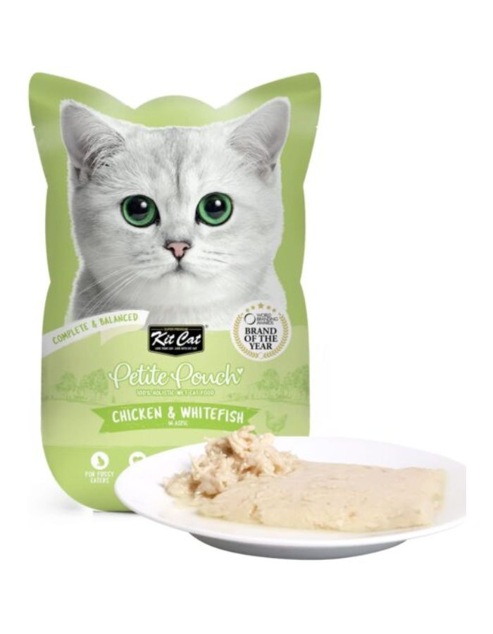 Kit Cat Petite Pouch Chicken & Whitefish Wet Cat Food 70g (Pack of 12)
