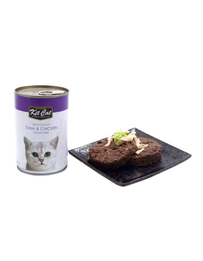Kit Cat Tuna & Chicken Cat Food 400g | Natural Wet Food for Cats