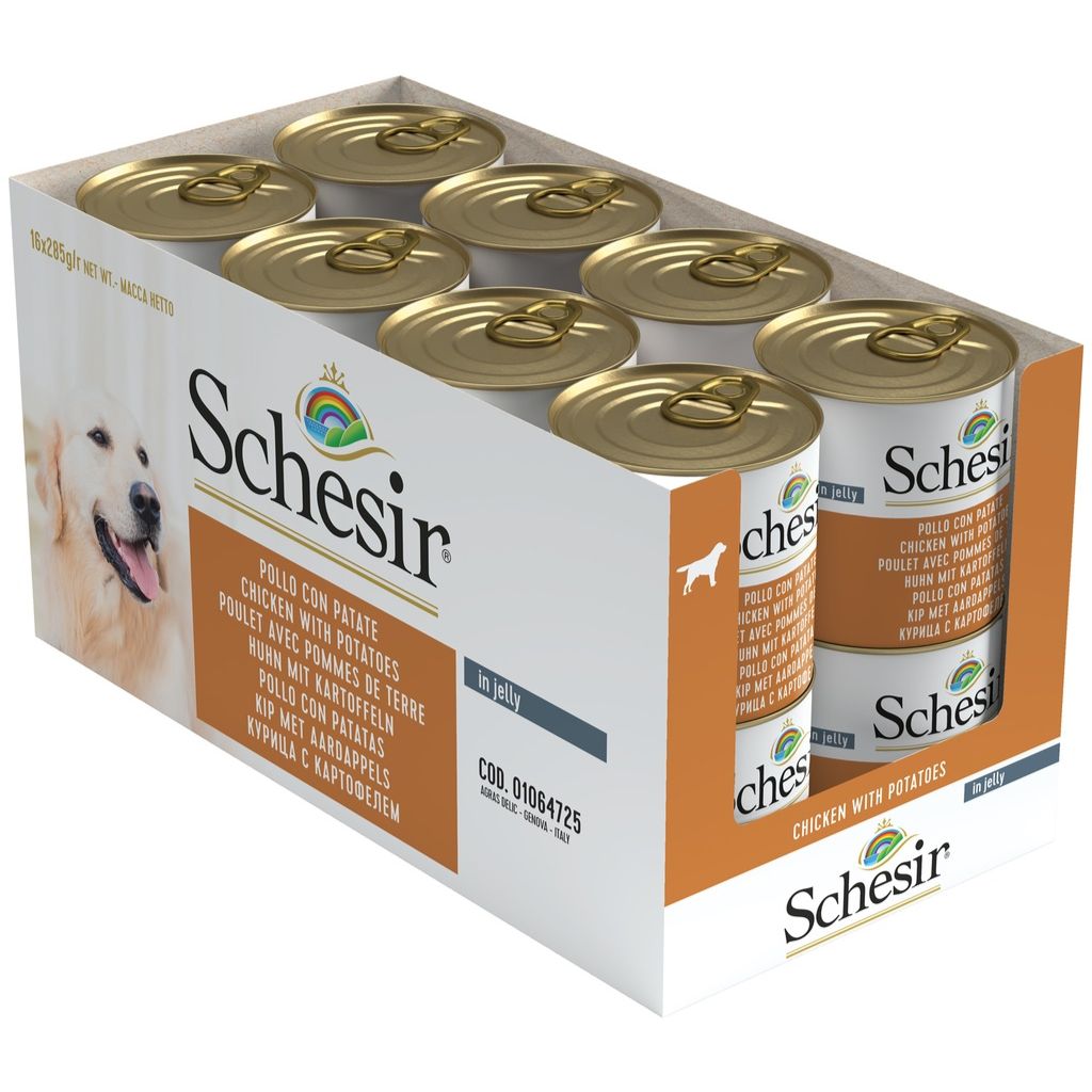 Schesir Can Dog Food – Tasty Chicken with Potatoes, 285g *16pc