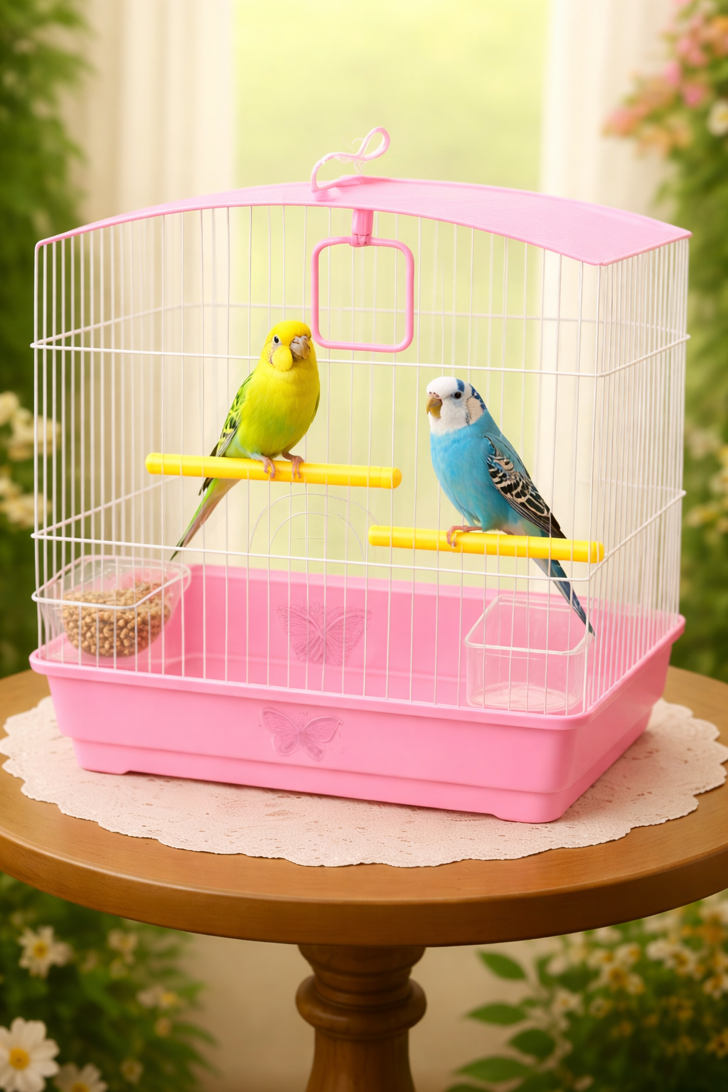Bird Cage – Compact Metal Bird Cage (30 × 23 × 39 cm)