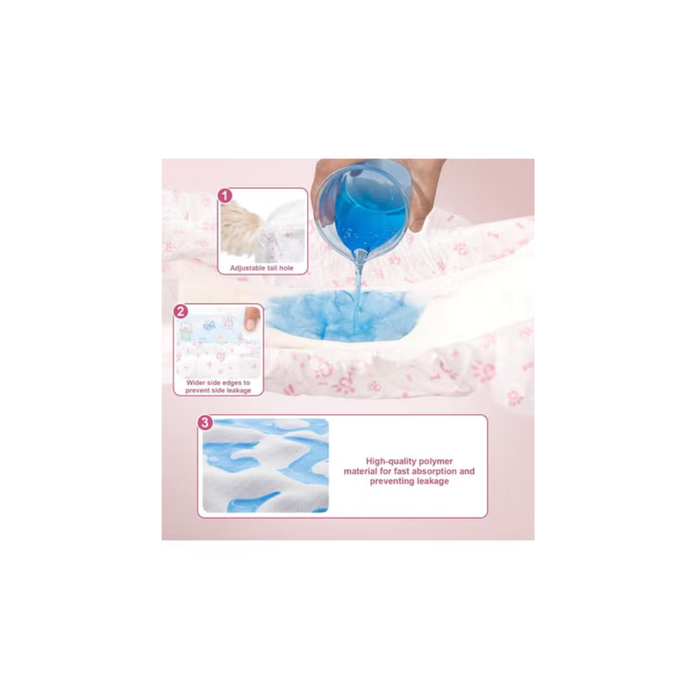 Petto Female Dog Diapers – 10pcs, Disposable & Leak-Proof