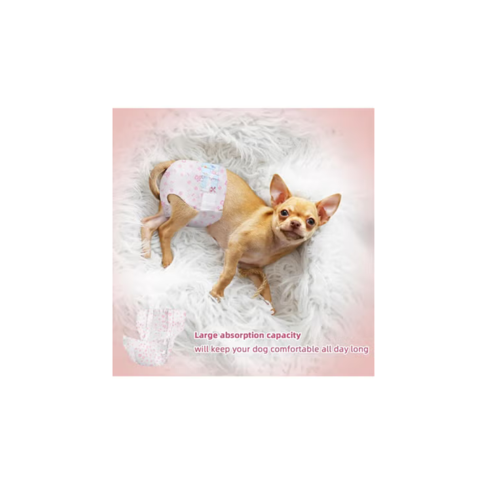 Petto Female Dog Diapers – 10pcs, Disposable & Leak-Proof