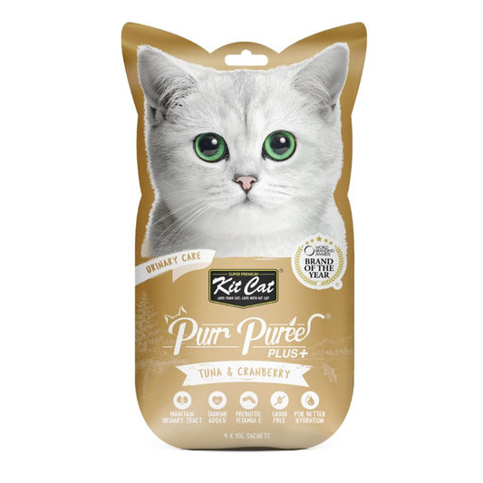 Kit Cat Purr Puree Plus+ Tuna & Cranberry – Urinary Care Cat Treats