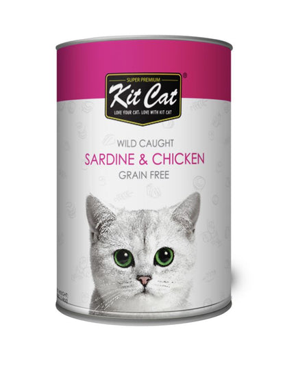 Kit Cat Wild Sardine with Chicken 400g | Healthy Wet Cat Food