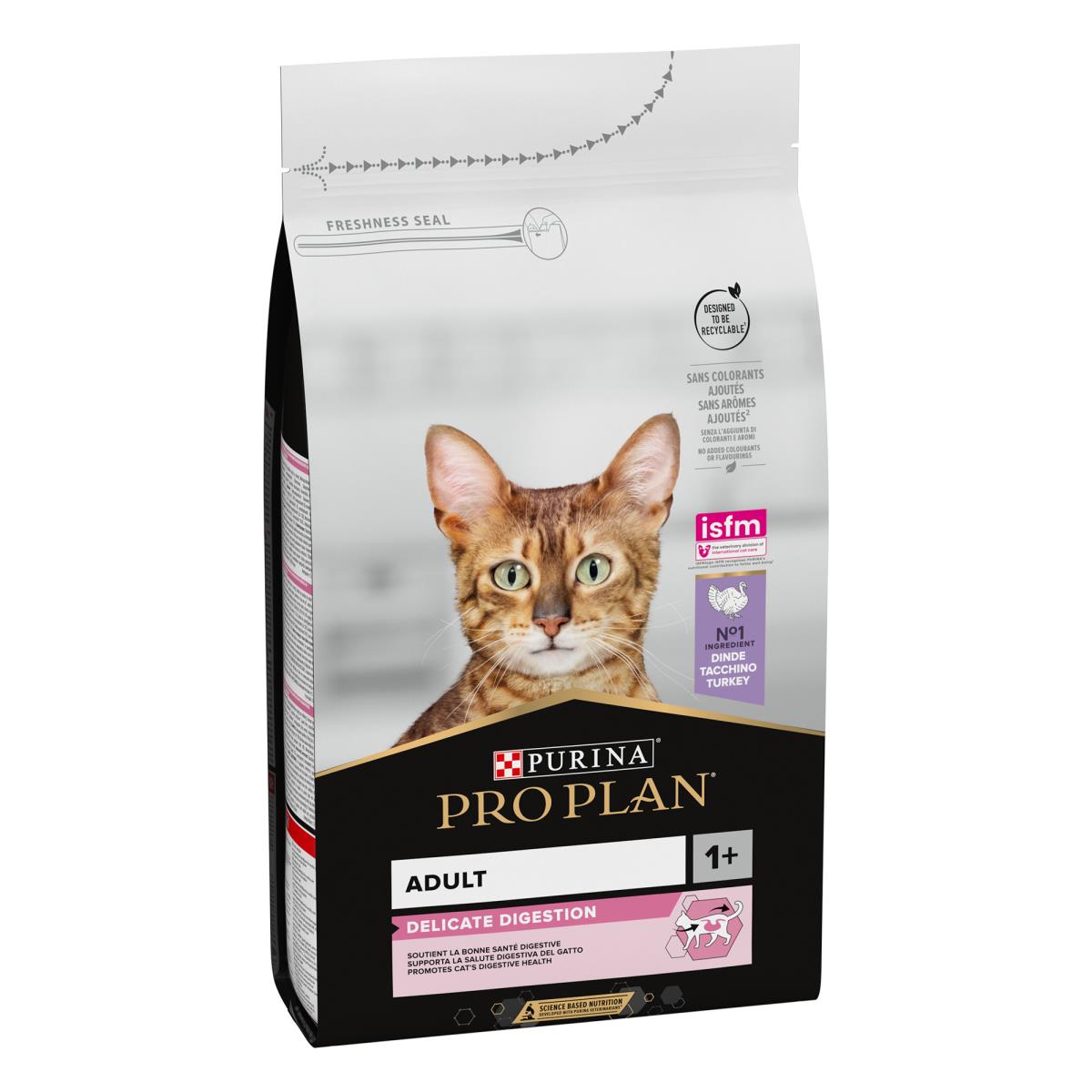 PRO PLAN ADULT DELICATE DIGESTION, DRY CAT FOOD WITH TURKEY, 1.5 KG