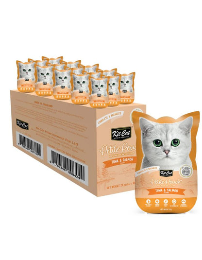 Kit Cat Petite Pouch Tuna & Salmon Wet Cat Food 70g (Pack of 12)