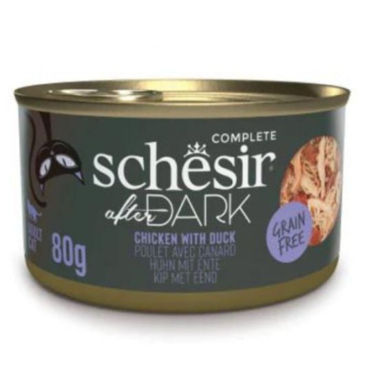 Schesir After Dark Wholefood in Broth Chicken with Duck 80g – Pack of 12