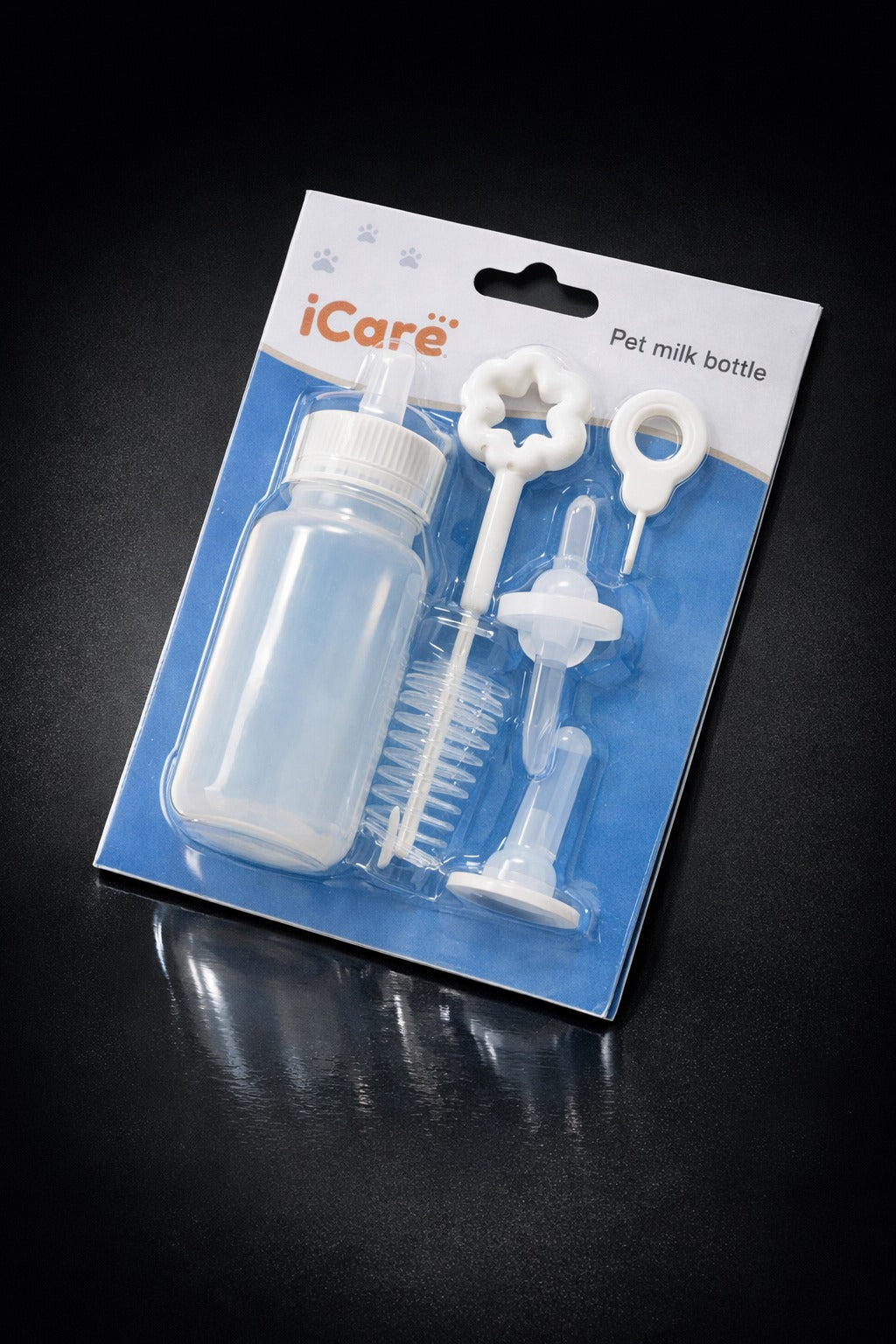 Pet Milk Feeding Bottle Set for Kittens & Cats | Nursing Bottle with Nipples & Cleaning Brush