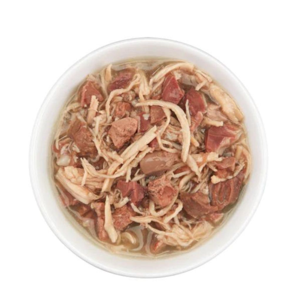 Schesir After Dark Cat Wholefood 80g x12 – Chicken & Beef in Broth