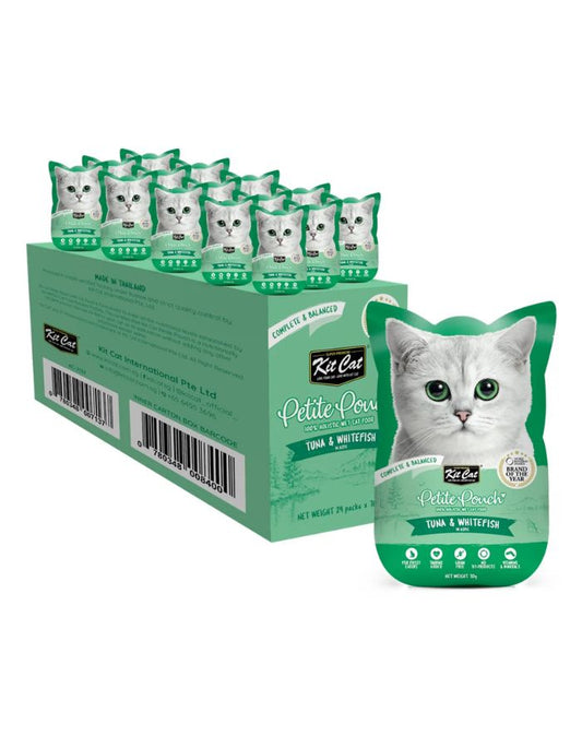 Kit Cat Petite Pouch Tuna & Whitefish Wet Cat Food 70g (Pack of 12)