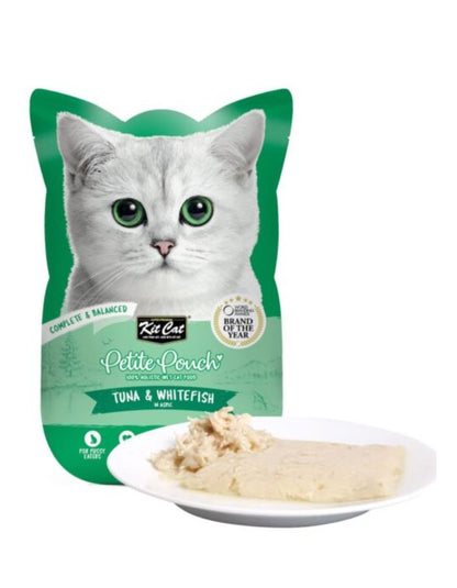 Kit Cat Petite Pouch Tuna & Whitefish Wet Cat Food 70g (Pack of 12)