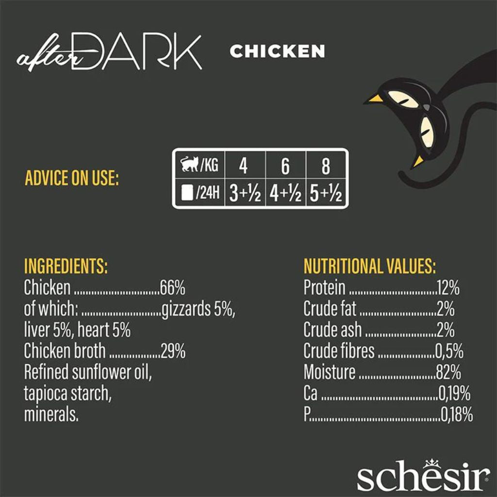 Schesir After Dark Wholefood in Broth Chicken 80g – Pack of 12