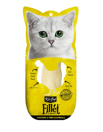 Kit Cat Chicken & Fiber Hairball Control Cat Treats | Fillet Fresh