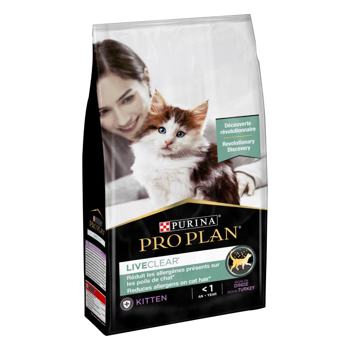 PRO PLAN LIVECLEAR KITTEN, ALLERGEN REDUCING DRY CAT FOOD WITH TURKEY 1.4 KG