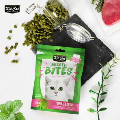 Kit Cat Breath Bites Tuna Flavor 60g – Dental Treats for Cats Fresh Breath