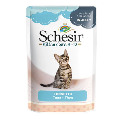 Schesir Kitten Care 3-12 Months Tuna in Jelly 85g Pouch – 20 Pack