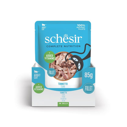 Schesir Cat Wet Food Tuna 85g – Complete & Balanced in Jelly Pouch
