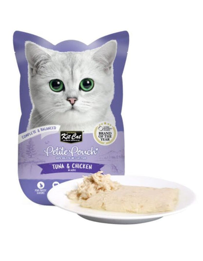 Kit Cat Petite Pouch Cat Wet Food Tuna & Chicken 70g  12PC