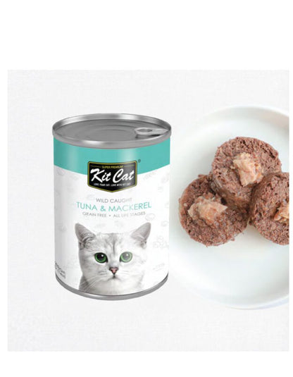 Kit Cat Wild Tuna with Mackerel 400g | Healthy Wet Cat Food