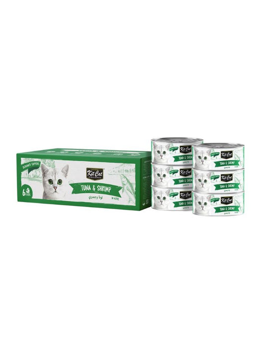 Kit Cat Deboned Tuna & Shrimp Toppers – 6 x 50g Wet Cat Food Sachets