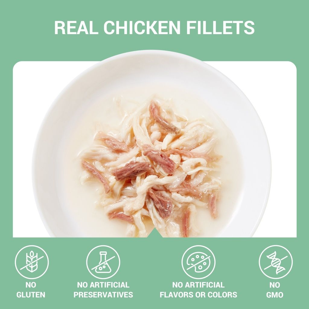 Schesir Cat Wet Food Chicken & Beef 70g – 12 Pack, Complements in Broth
