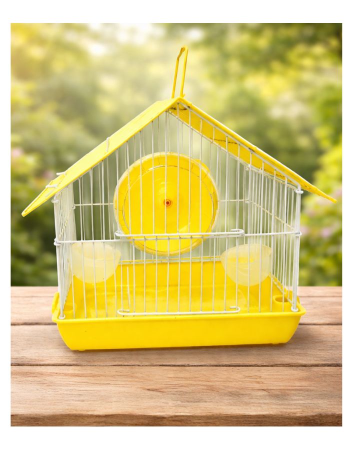 Hamster & Bird Cage 22×16×19 cm | Compact Metal Pet Cage
