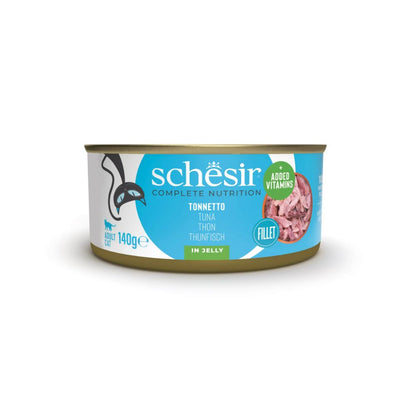 Schesir Wet Cat Food in Jelly – Tuna 140g | 12 Pack Complete & Balanced Nutrition