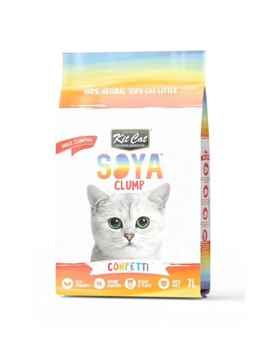 Kit Cat Soya Clump Soybean Cat Litter – Confetti 7L