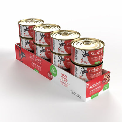 Schesir Wet Cat Food in Jelly – Tuna & Shrimp 85g | 12 Pack Complete Nutrition
