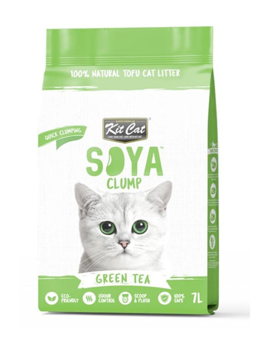 Kit Cat Soya Clump Soybean Cat Litter – Green Tea Scent 7L (Eco-Friendly)