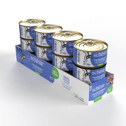 Schesir Wet Cat Food in Jelly – Tuna & Whitebait 85g | 12 Pack Complete Nutrition