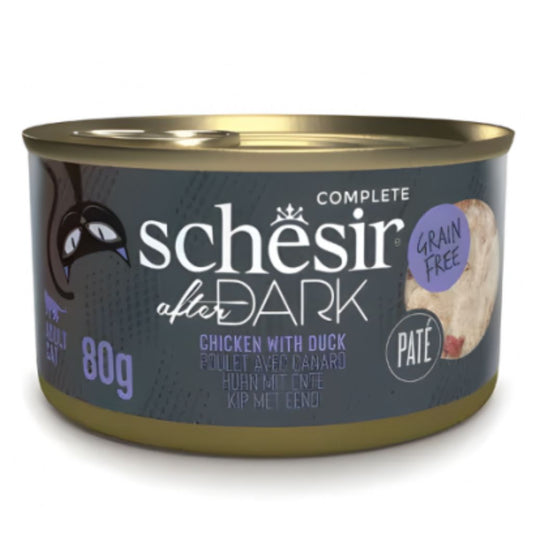 Schesir After Dark Pâté Chicken with Duck 80g – Wet Food for Cats* 12pc