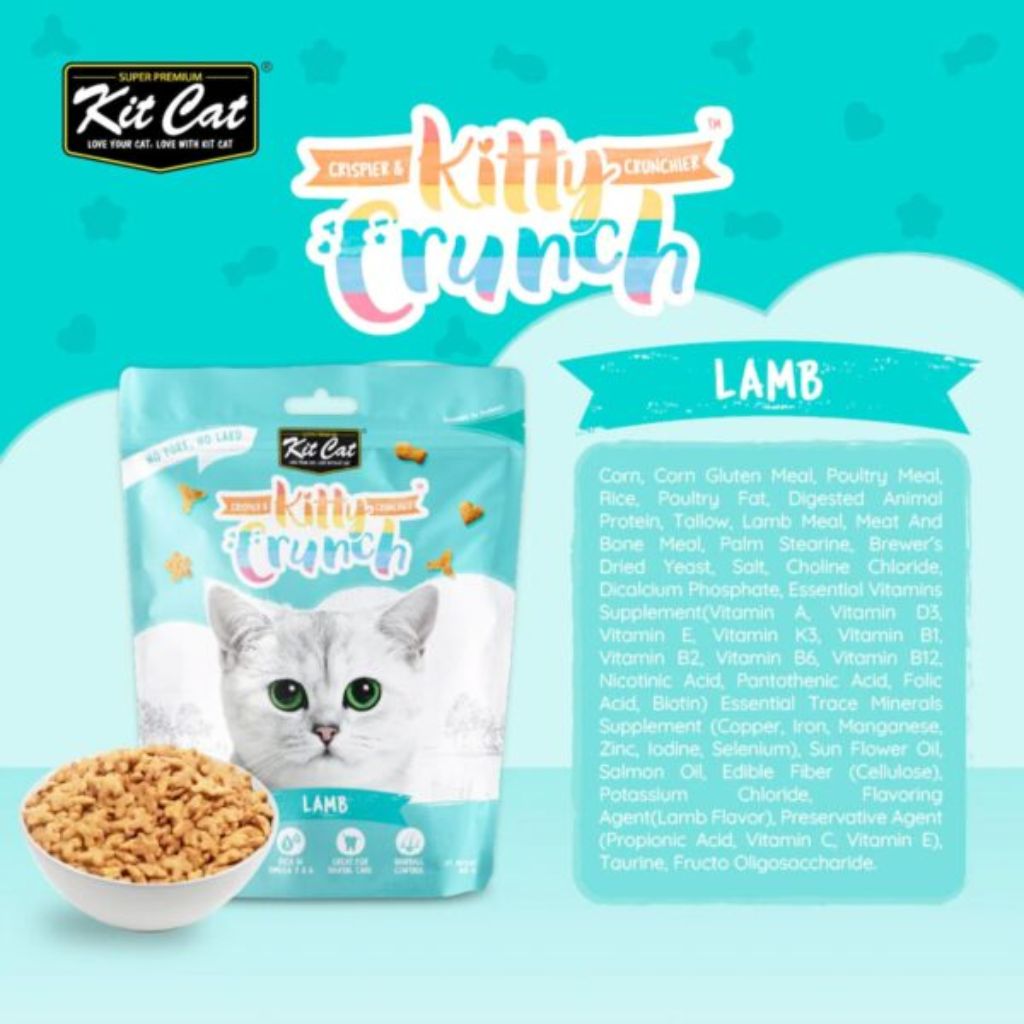 Kit Cat Kitty Crunch Lamb Flavor 60g – Crunchy Cat Treats