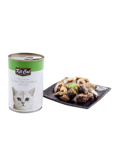 Kit Cat Wild Caught Fish & Shrimp 400g | Healthy Wet Cat Food