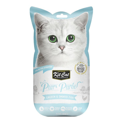Kit Cat Purr Puree Chicken & Smoked Fish – Grain-Free Cat Treats