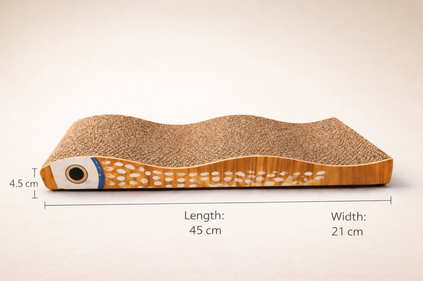 Petto Cat Scratcher Cardboard 2-in-1 Reversible Scratching Pad with Catnip for Indoor Cats, Durable Corrugated Board, 45 × 21 × 4.5 cm