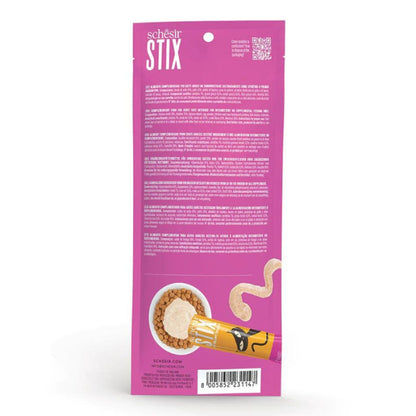 Schesir Stix Creamy Cat Treats – Chicken Flavor, 6 Pack x 15g