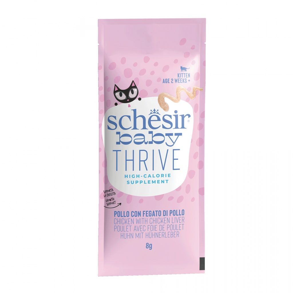 Schesir Baby Thrive Mousse for Kittens 160g – Chicken, 20 Portions of 8g