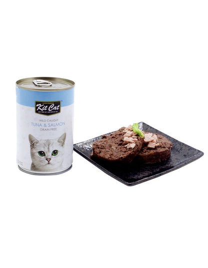 Kit Cat Tuna & Salmon Cat Food 400g | Natural Wet Food for Cats