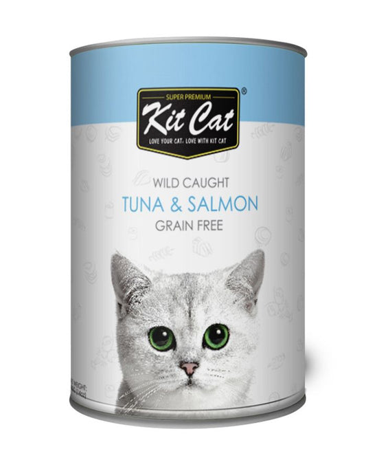 Kit Cat Tuna & Salmon Cat Food 400g | Natural Wet Food for Cats