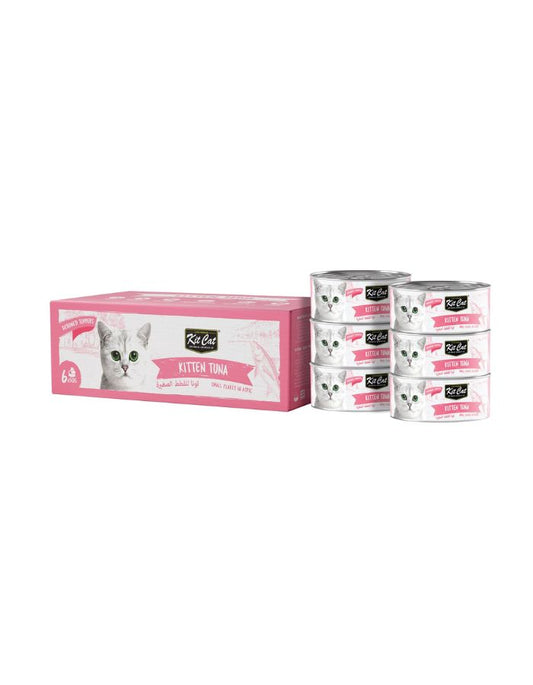 Kit Cat Deboned Kitten Tuna Toppers – 6x50g | Grain-Free, Natural Ingredients, High Protein