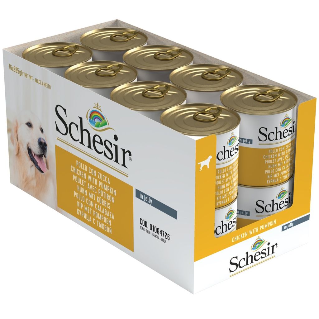 Schesir Can Dog Food – Tasty Chicken with Pumpkin, 285g