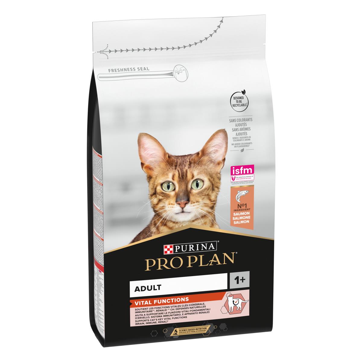 PRO PLAN ADULT VITAL FUNCTIONS EVERYDAY DRY CAT FOOD WITH SALMON, 1.5 KG