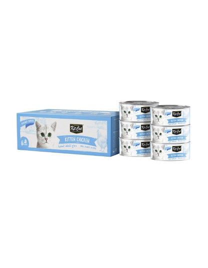 Kit Cat Deboned Kitten Chicken Toppers – 6x50g | Grain-Free, Natural Ingredients, High Protein