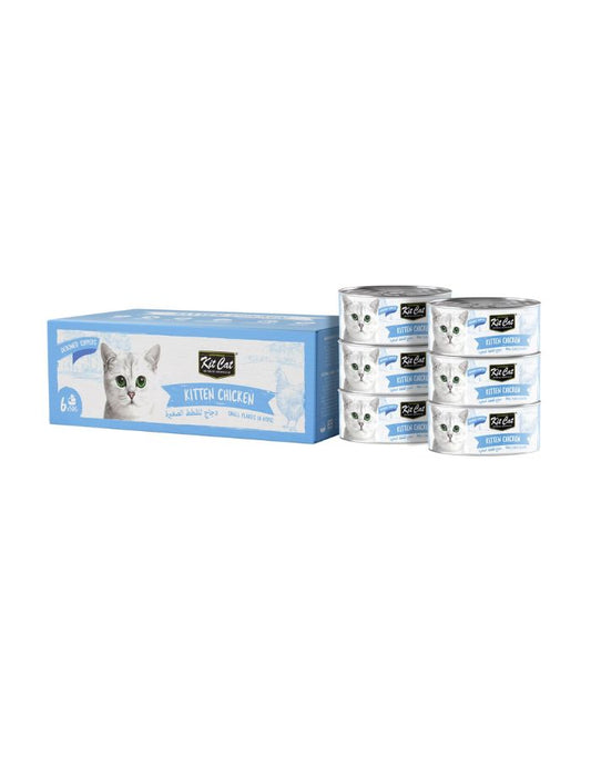 Kit Cat Deboned Kitten Chicken Toppers – 6x50g | Grain-Free, Natural Ingredients, High Protein