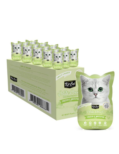 Kit Cat Petite Pouch Chicken & Whitefish Wet Cat Food 70g (Pack of 12)